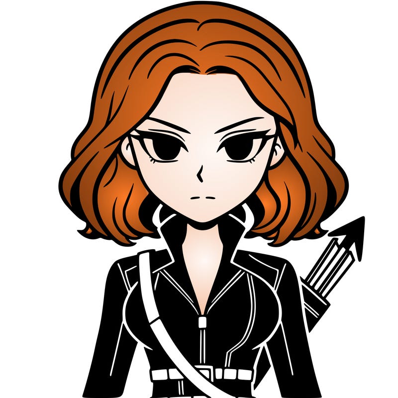 a girl assassin black widow
