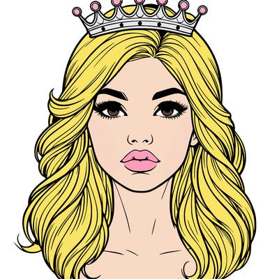 realistic woman with crown