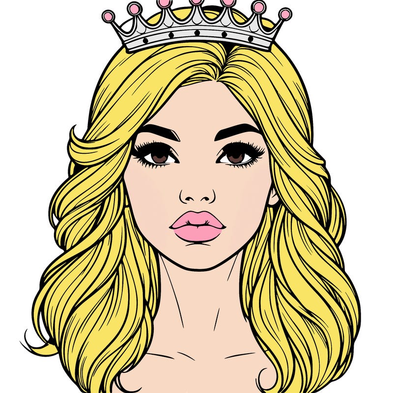realistic woman with crown