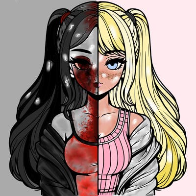 realistic girl split