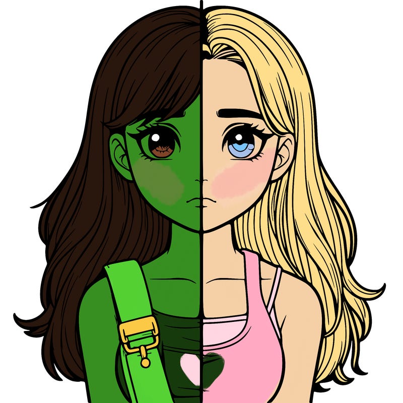 realistic girl split