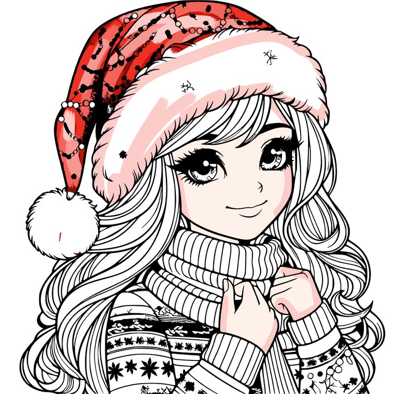 realistic christmas girl