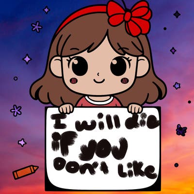 girl with blank piece of paper