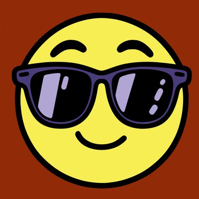 emoji with sunglasses