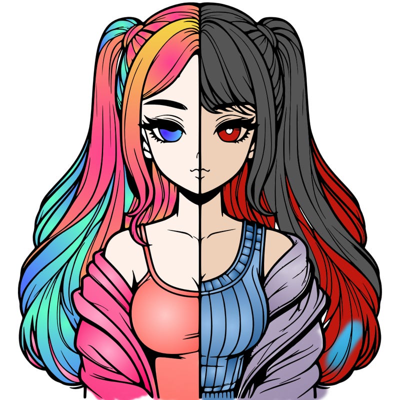 realistic girl split