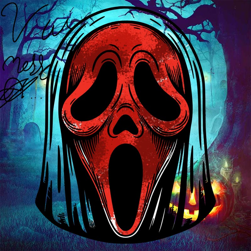 detailed ghostface mask