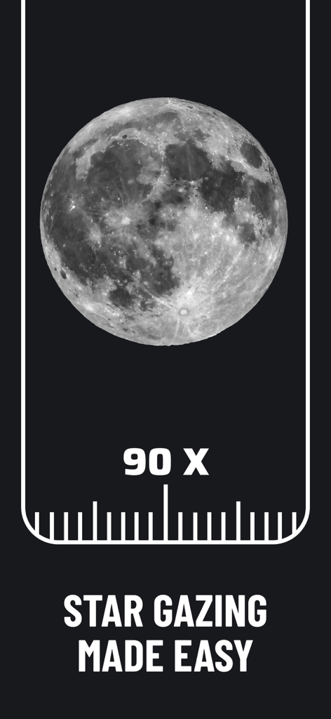 Binoculars : Telescope Zoom - 星空観察のために90倍望遠鏡ズームで撮影された月のクローズアップビュー