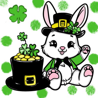 st. patrick's day, bunny.