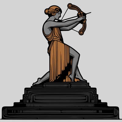 an grand art deco figure sculpture