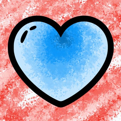 a blank heart