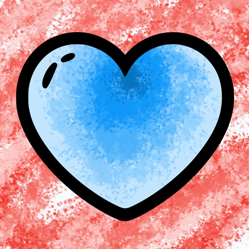 a blank heart