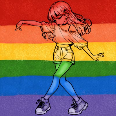 realistic girl danceing