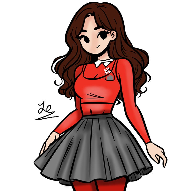 woman in a skirt and crop top