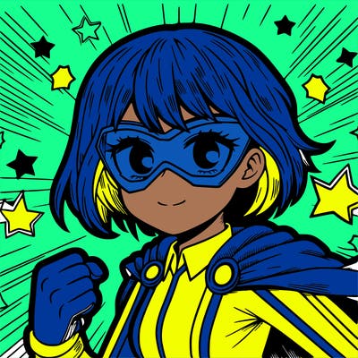 manga girl superhero
