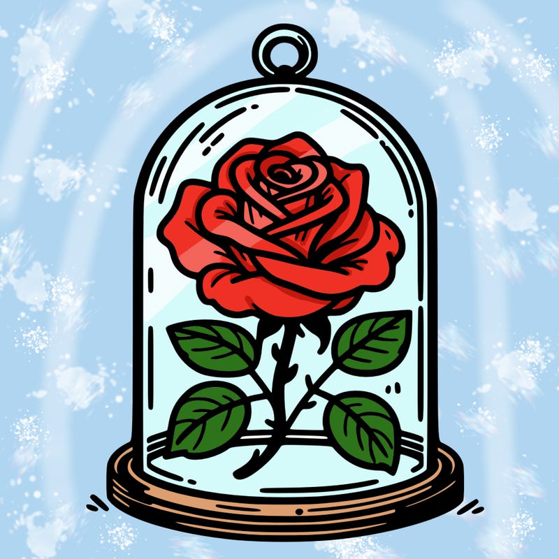 rose under glass
