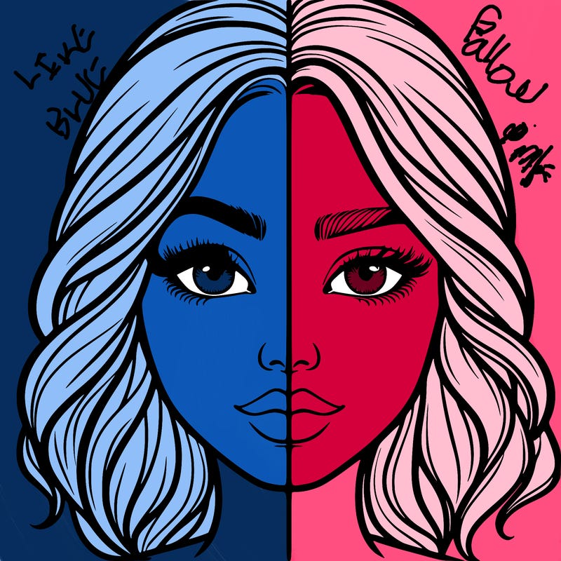 realistic girl split half