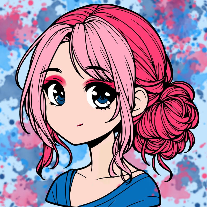 realistic girl with cute hair