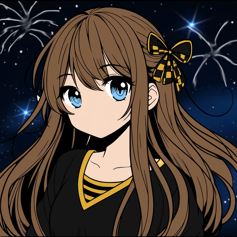 manga girl with  long hair