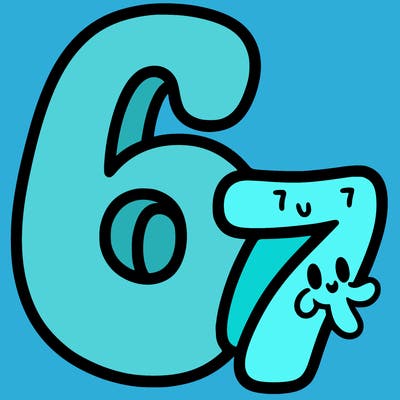 a number of a 6 and a seven