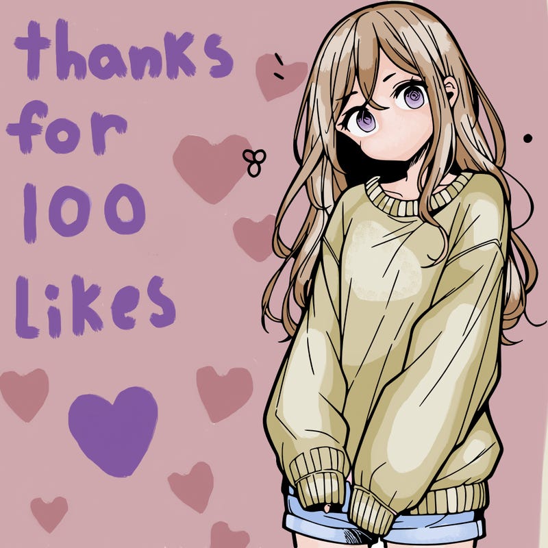 manga teen girl  in a sweater and baggy pants