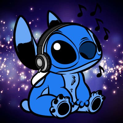 stitch listening to music