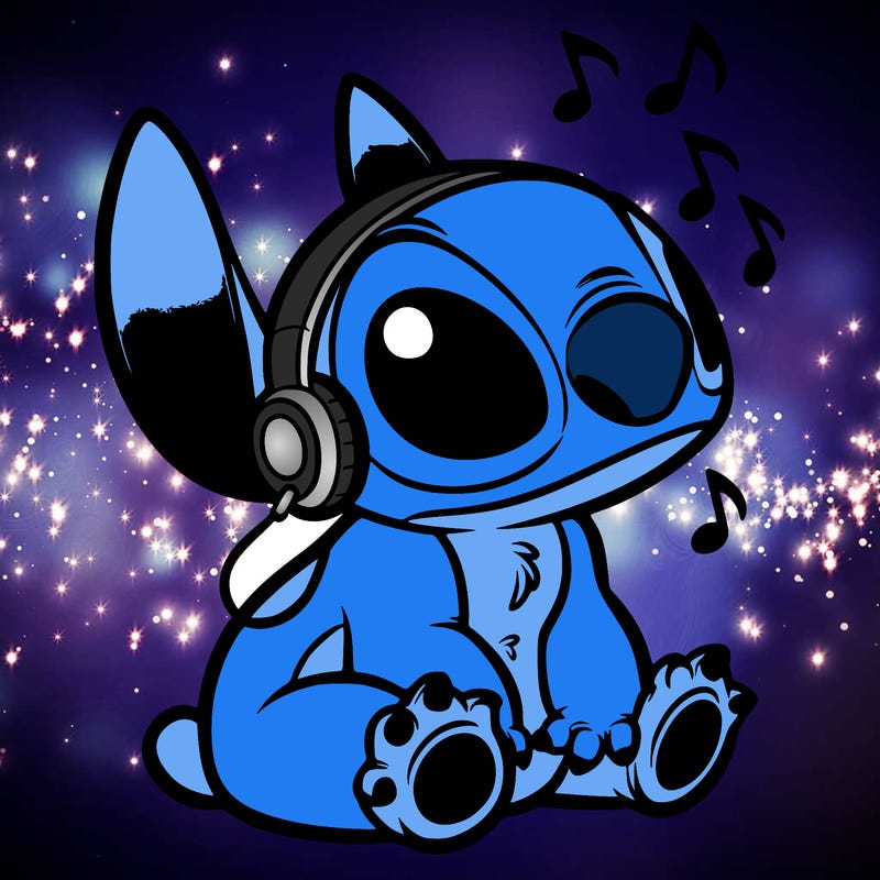 stitch listening to music