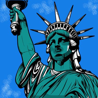 realistic statue of liberty