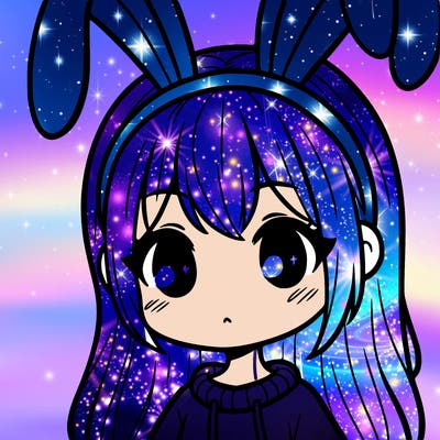 a human girl with cute bunny ears