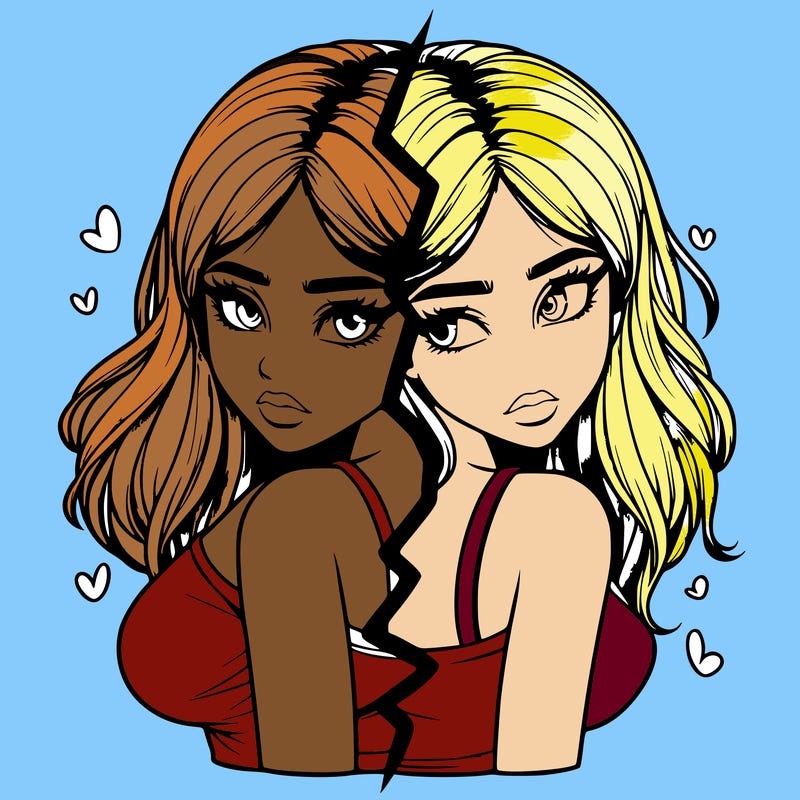 realistic girl split