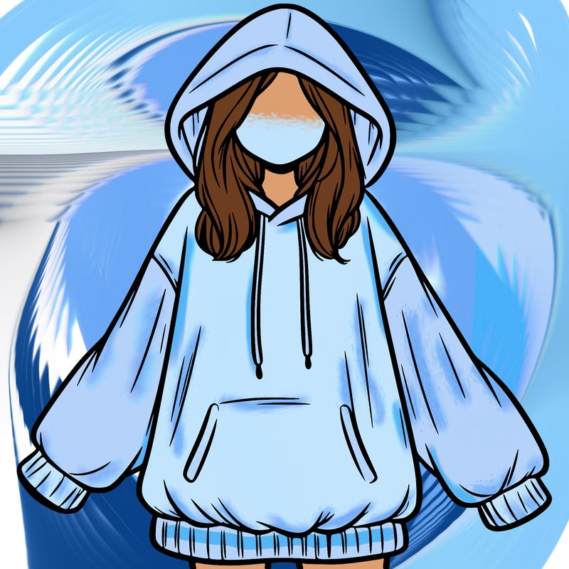 girl in oversized hoodie