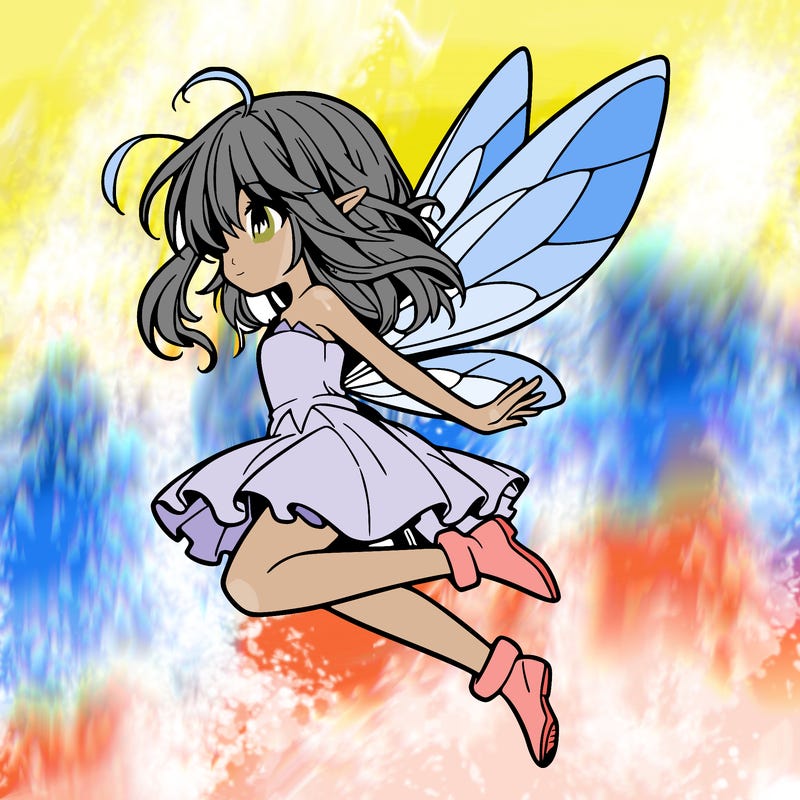 manga fairy flying