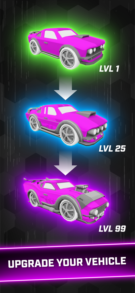 Rider Worlds - Neon Bike Races - ライダー・ワールドのレベル1からレベル99までのネオンカーのアップグレード進行