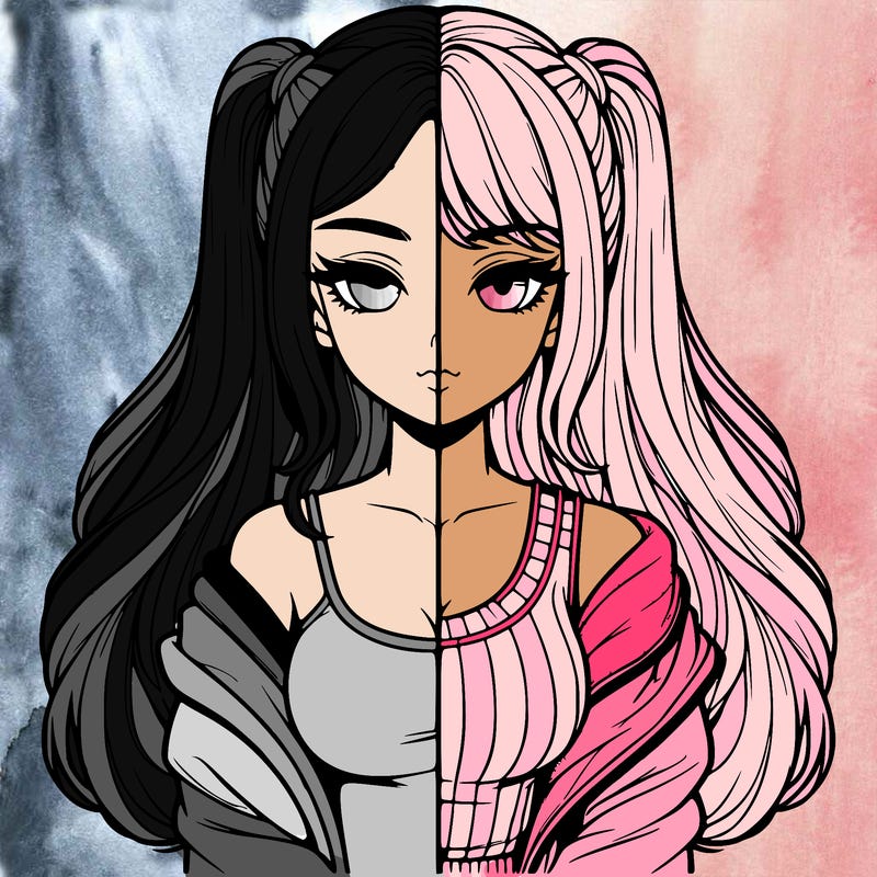 realistic girl split