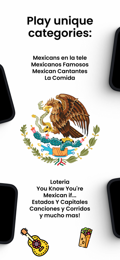 Trivia Mexicano! : Charades - Liste de catégories culturelles mexicaines uniques pour le jeu de charades Trivia Mexicano