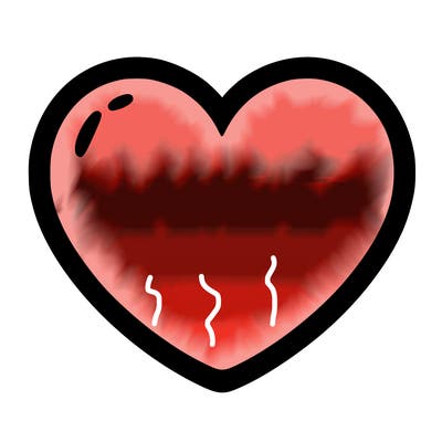 a blank heart