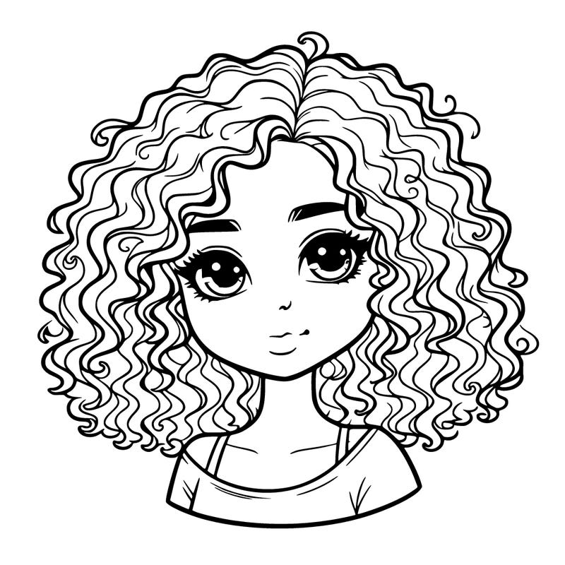 realistic curly girl