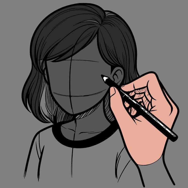 drawing a realistic person