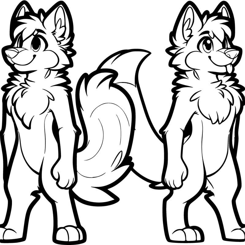 a wolf fursona