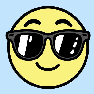 emoji with sunglasses