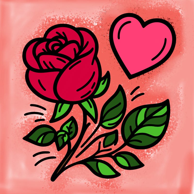 rose and heart