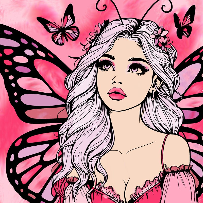 butterfly fairy realistic girl