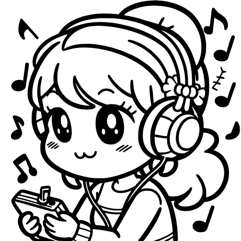 girl listening to music