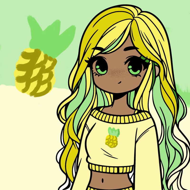 girl with long hair and a crop top with a sweater