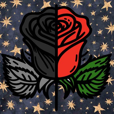 rose split down middle