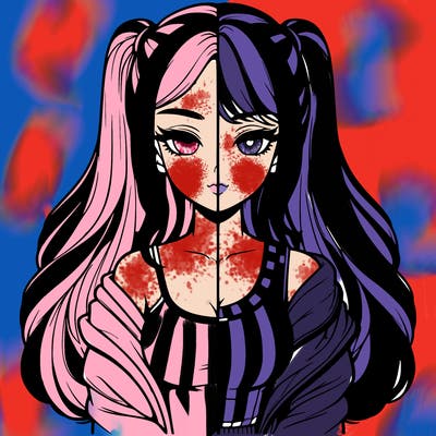 realistic girl split