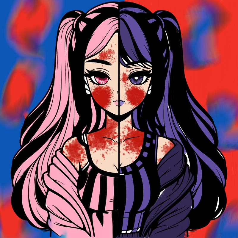 realistic girl split