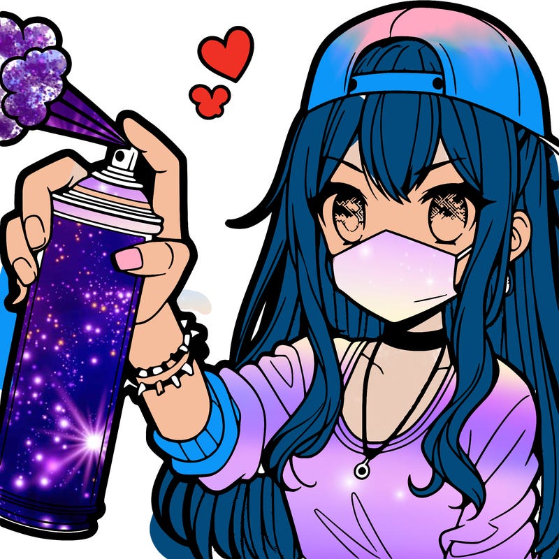 spray paint girl anime