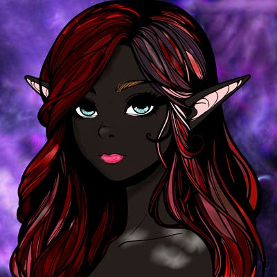 elf girl realistic dark fantasy