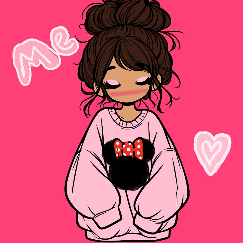 girl with baggy sweatshirt and messy bun