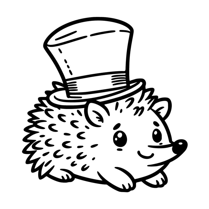 hegchog with top hat